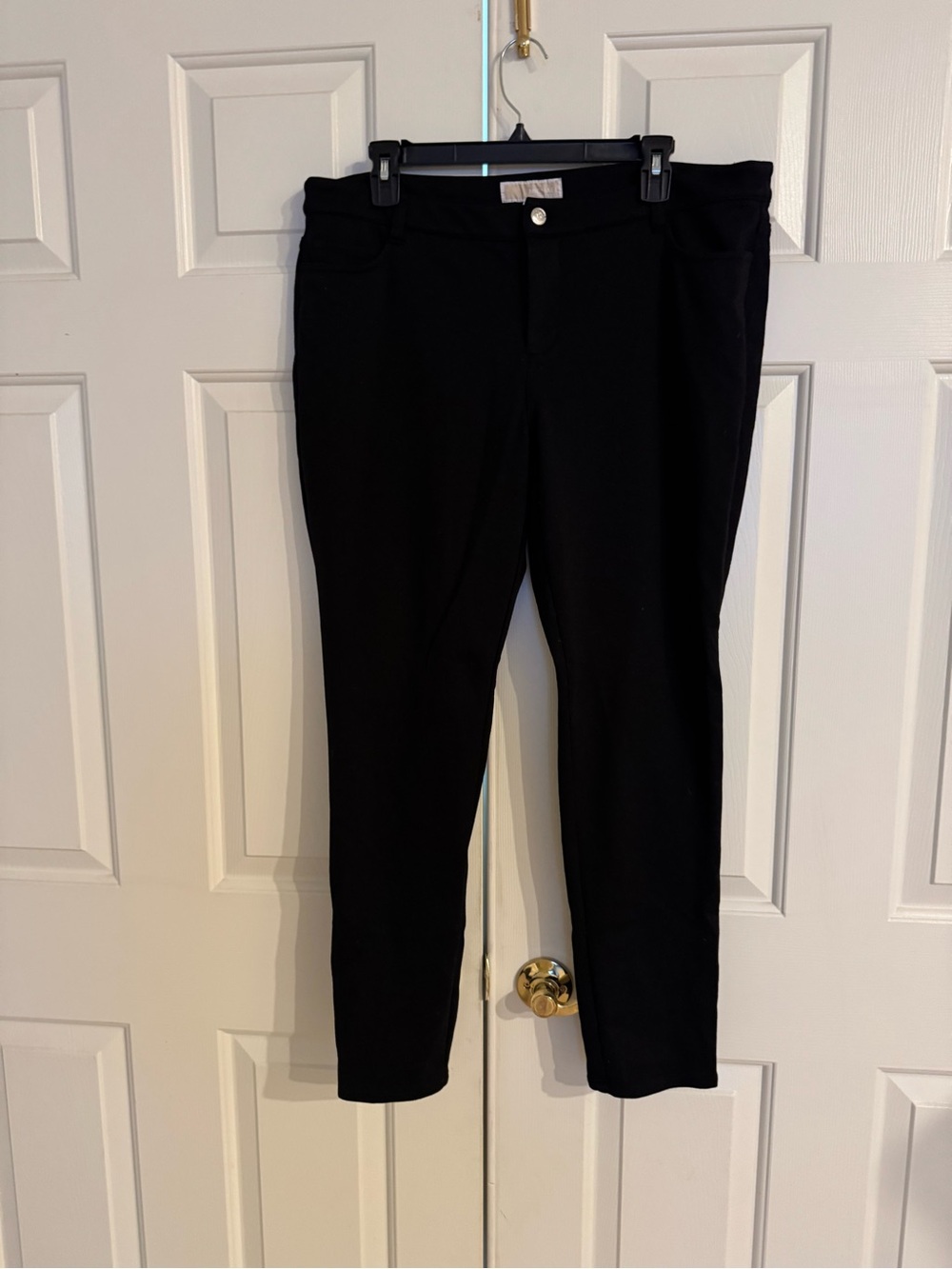 MICHAEL Michael Kors Black Pants with Silver Button